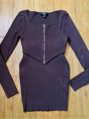 Hera Collection 2-piece skirt/top set. Brown/LARGE